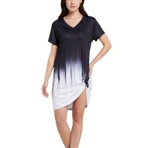 Pixie Lady Ombre V-Neck T-Shirt Dress